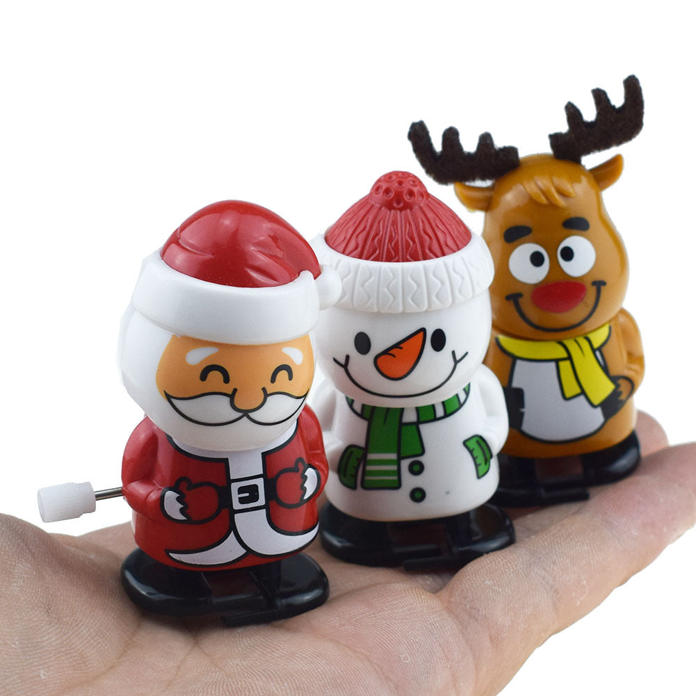 Wind-Up Toys for Christmas - Santa Claus, Snowman, Reindeer Bobblehead Figurines, and Creative Christmas Gifts