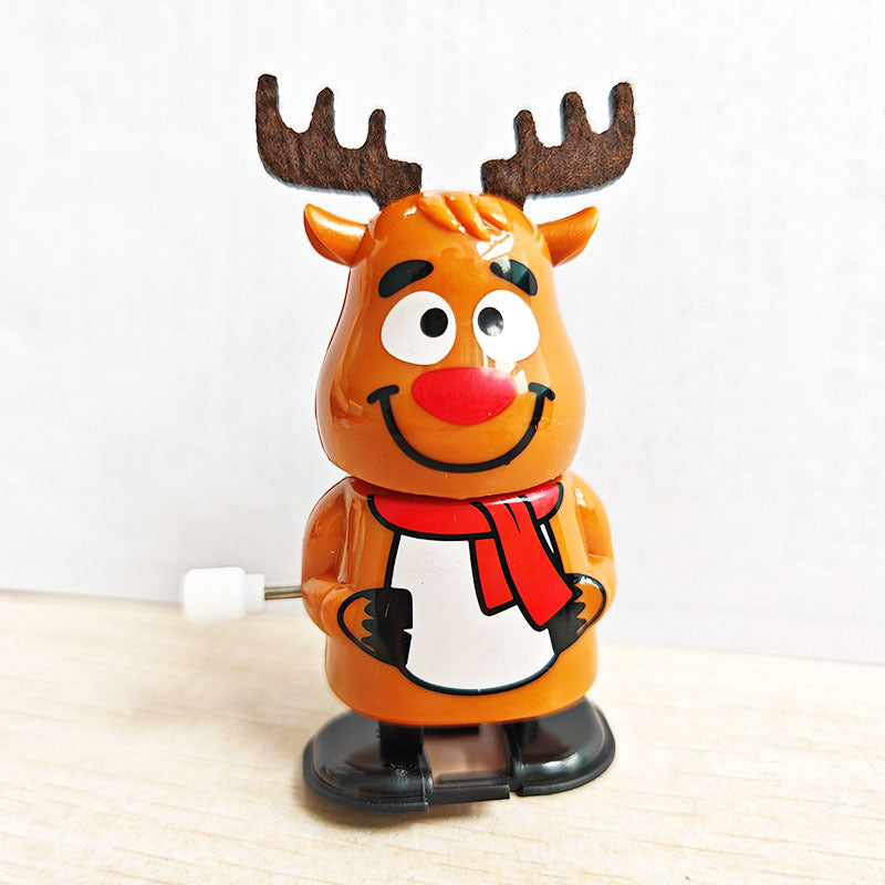 Wind-Up Toys for Christmas - Santa Claus, Snowman, Reindeer Bobblehead Figurines, and Creative Christmas Gifts