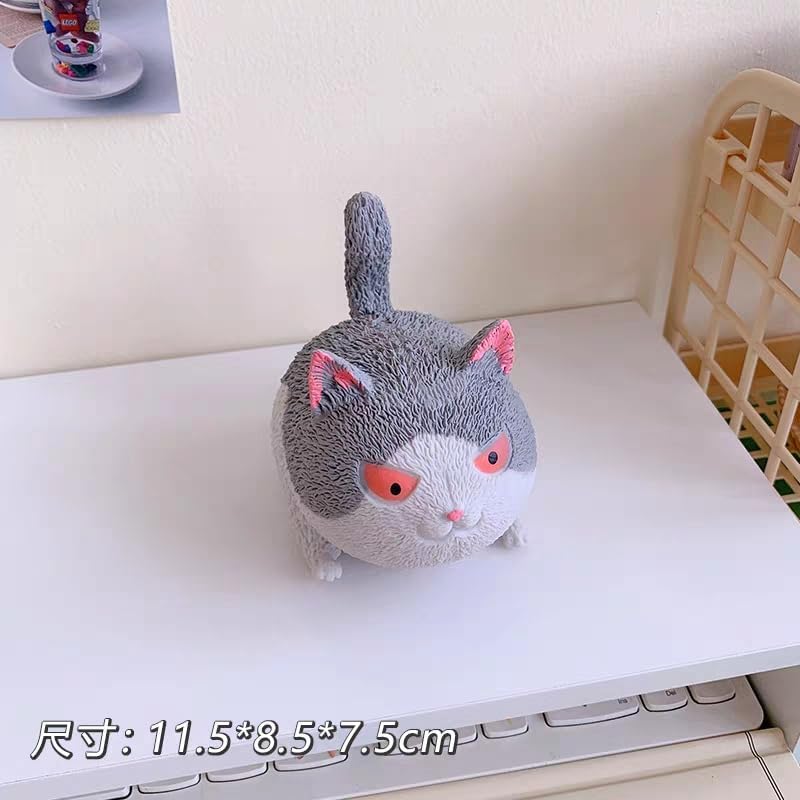 TikTok Angry Cat Stress Relief Squeeze Toy - Creative Stress Reliever Doll, Cute Soft Gel Children's Toy, and Viral Gift for Birthdays.