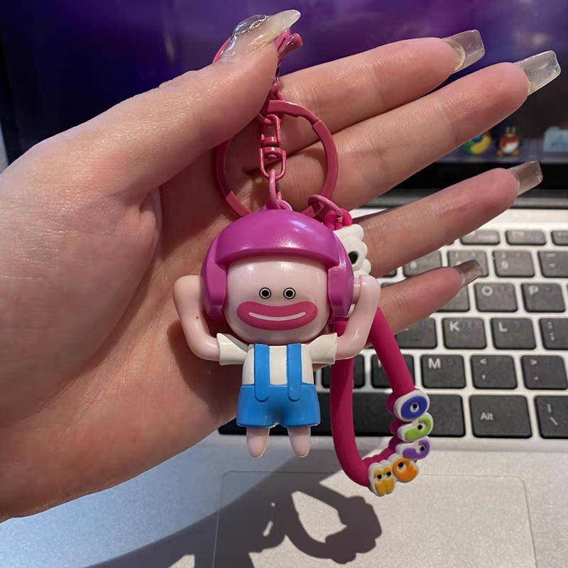 Fun Press-Head Face-Changing Keychain Doll | Perfect Trendy Gift!