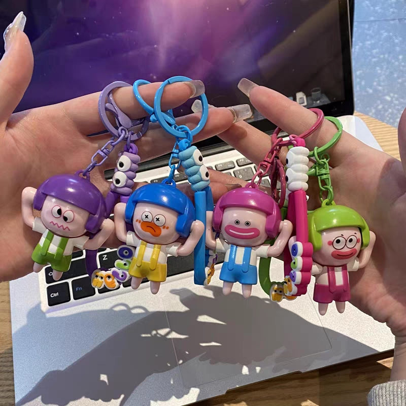 Fun Press-Head Face-Changing Keychain Doll | Perfect Trendy Gift!